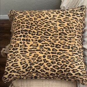 Ralph Lauren Black and Tan Animal Print Pillow